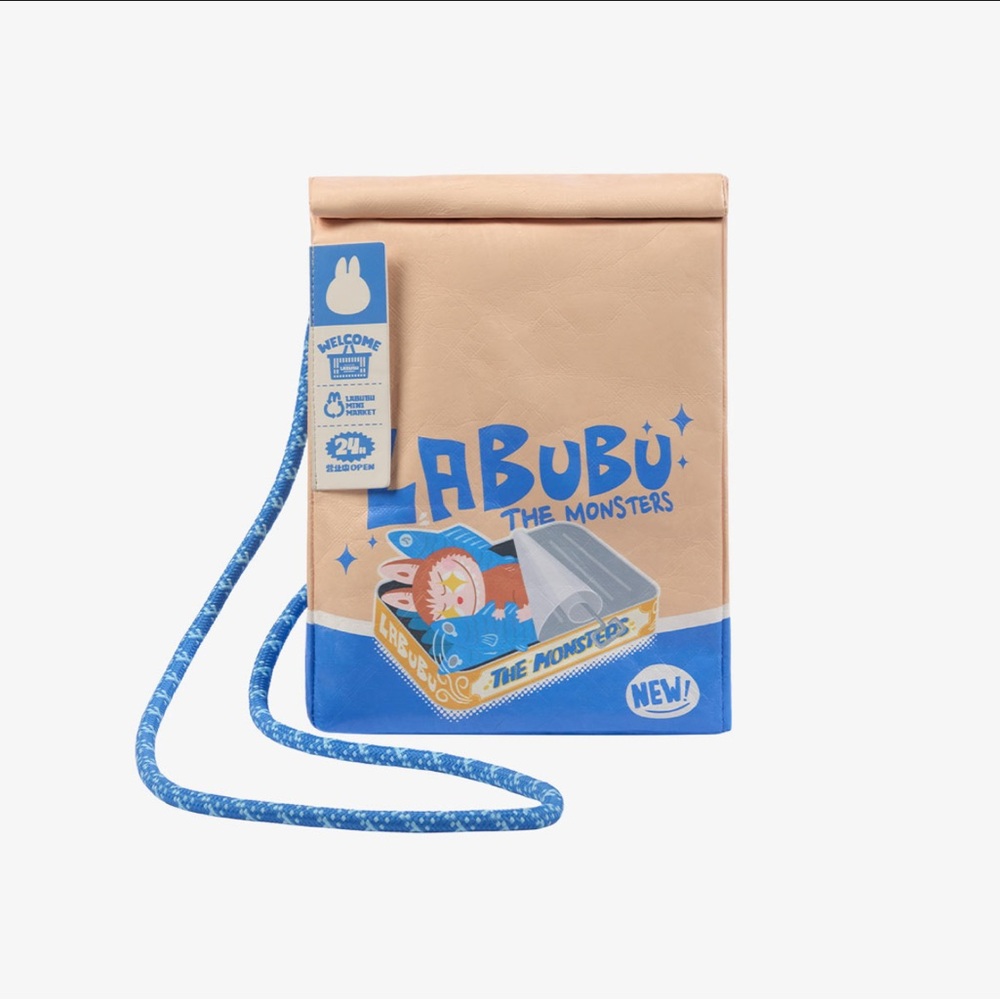 Labubu The Monsters Blue and Tan Shoulder Bag